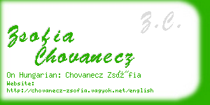 zsofia chovanecz business card